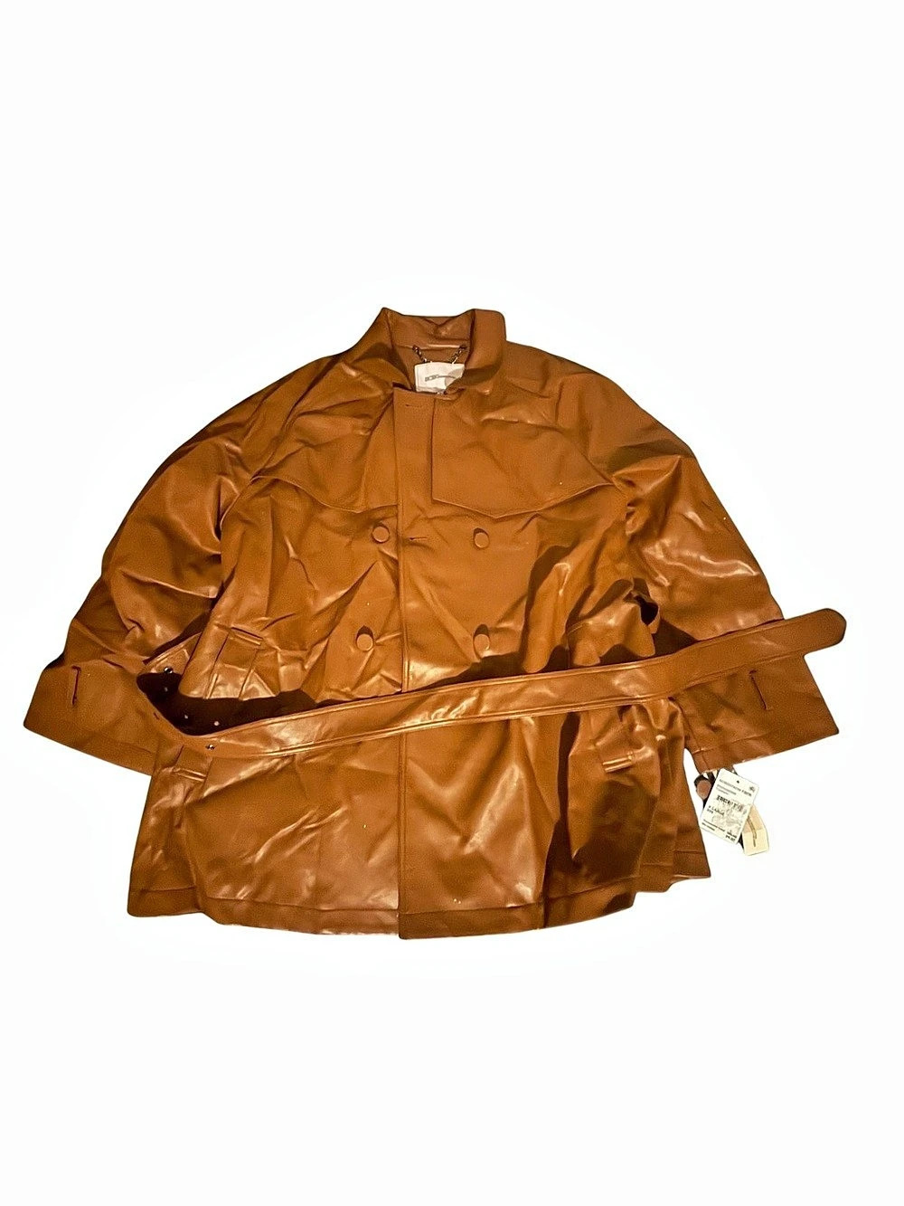 BCBGMAXAZRIA Brown Belted Jacket Size XL NWT
